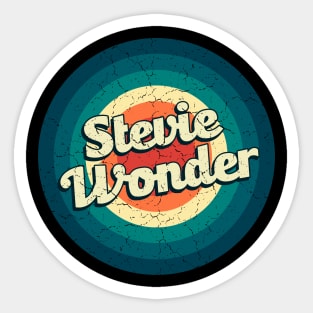 Graphic Wonder Name Retro Vintage Circle Sticker